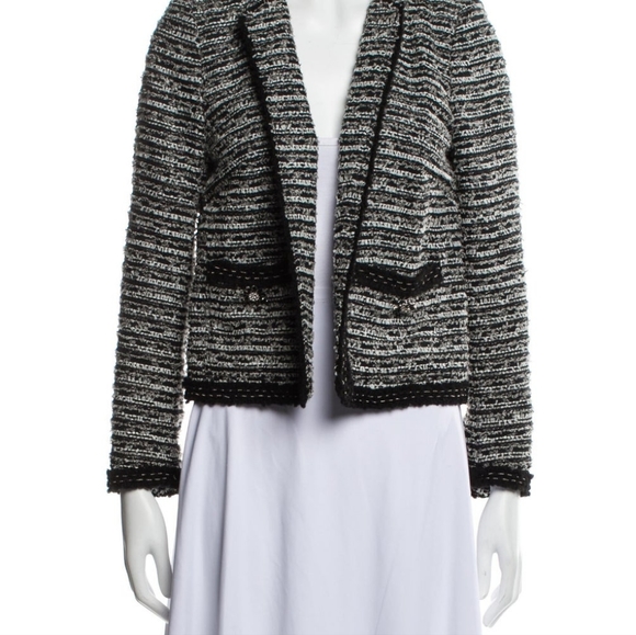 The Kooples Evening tweed jacket (black&white metallic thread) - Picture 7 of 10